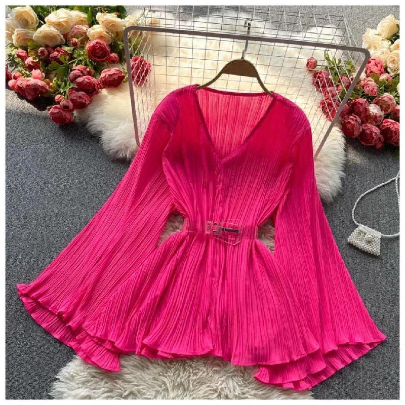 Helly Pleated Blouse Office-Ready Blouse