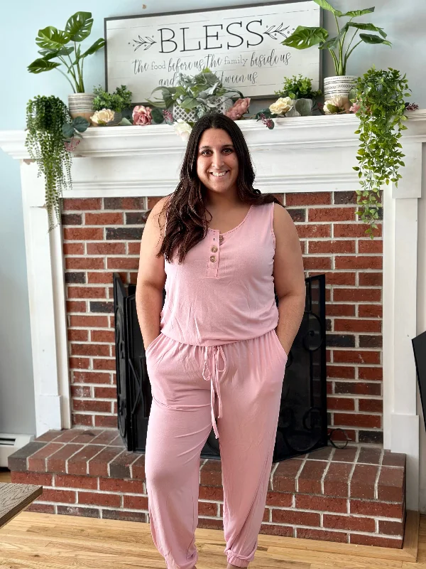 Dusty pink jogger jumper Velvet Chenille Corduroy