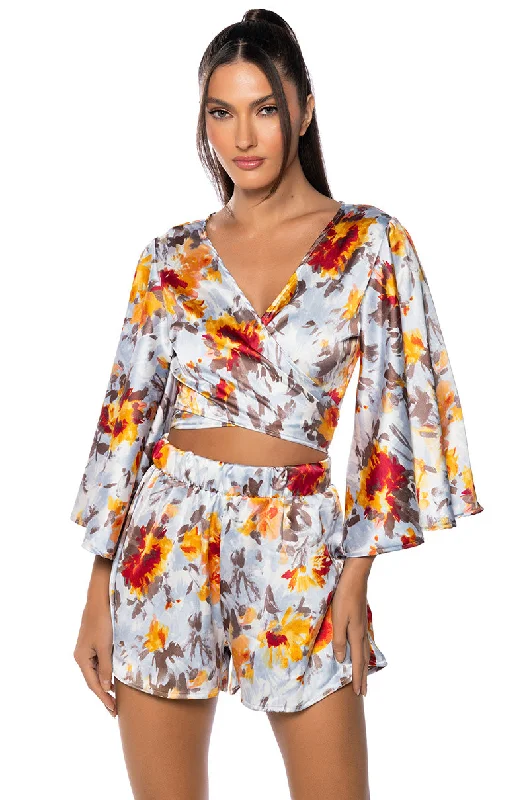 PRETTIEST PROBLEM BLOUSE AND SHORT SET Office Formal Blouse