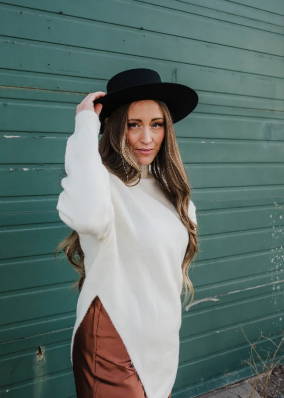 Tia Knit Jumper Hooded Caped Shawl Collar