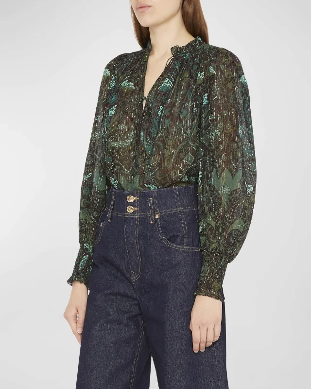 Ida Blouse - Rainforest Peter Pan Blouse