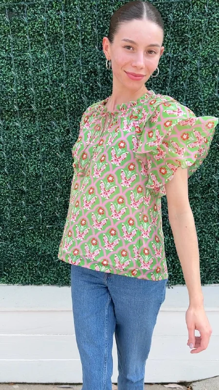 Butterfly Bliss Blouse Off-Shoulder Wrap Blouse