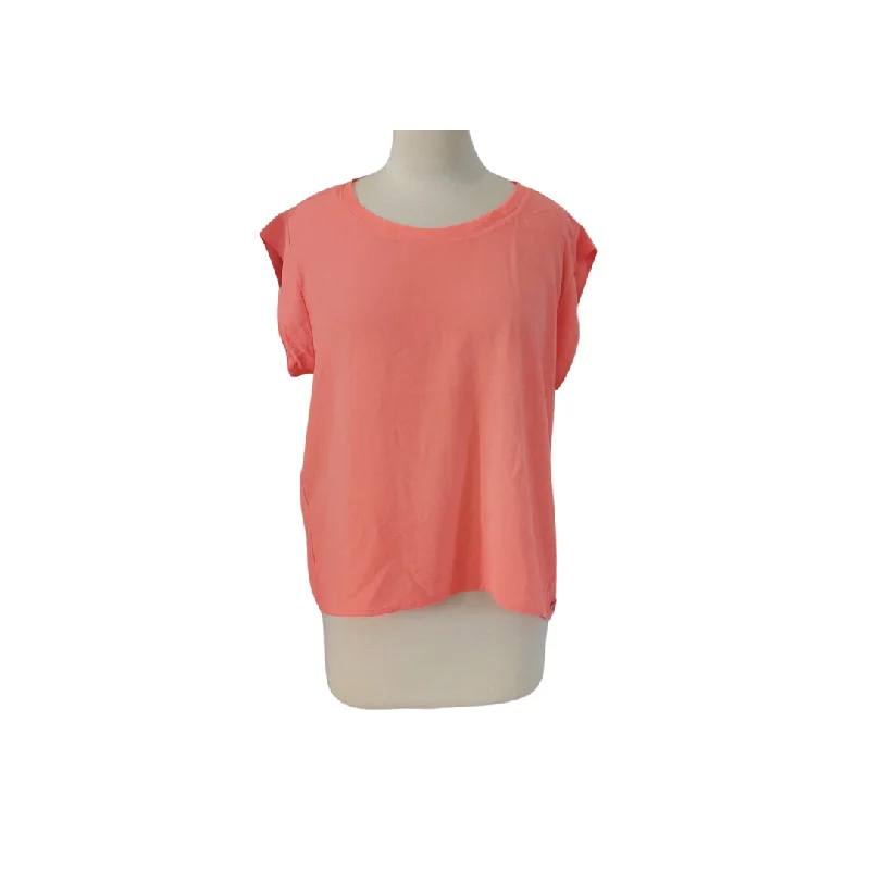 Mango Coral Cap-Sleeves Blouse | Gently Used | Soft Modal Blouse