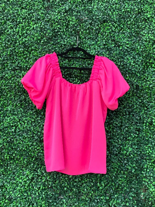 Puff Sleeve Statement Blouse Elegant Office Blouse
