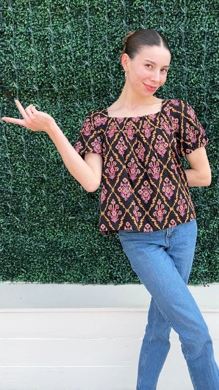 Ethnic Embroidered Blouse Chic Off-Shoulder Blouse
