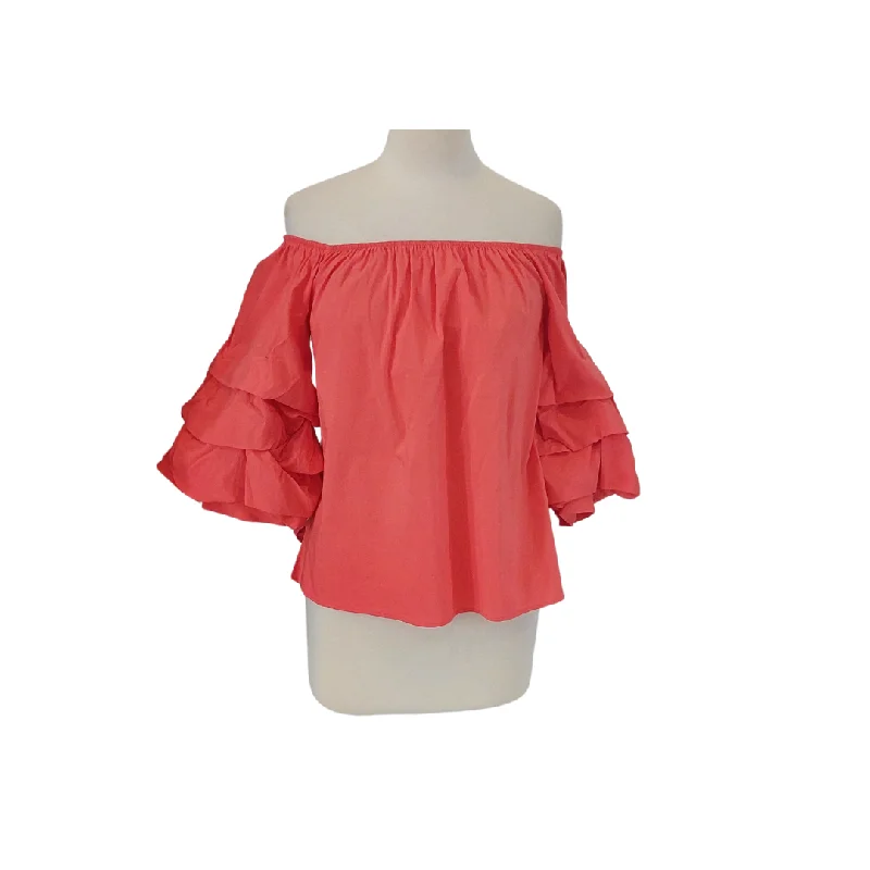 ZARA Coral Off-shoulder Blouse | Brand New | Chic Sleeveless Blouse