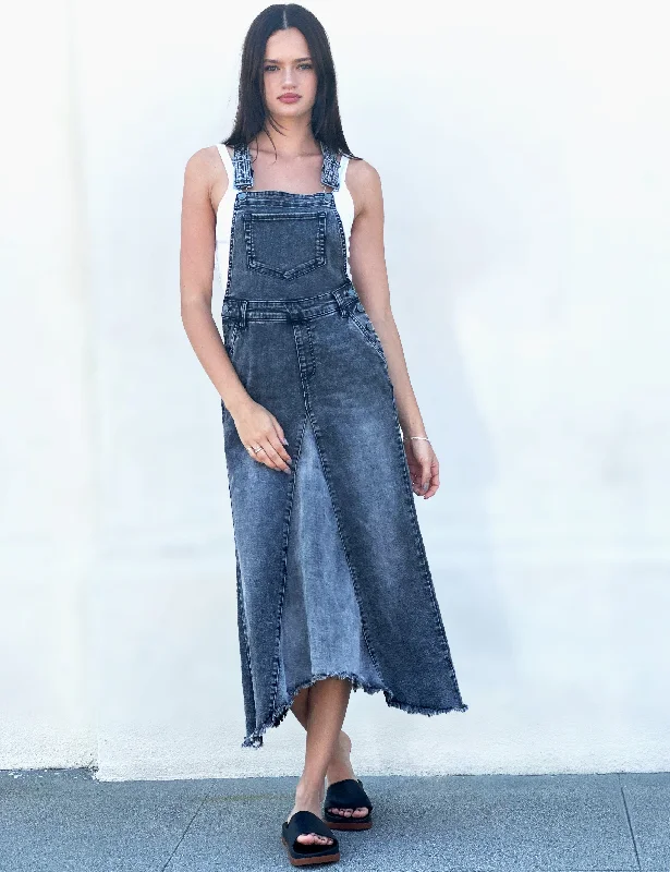 Pieced Denim Jumper Stylish Fashionable Trendy