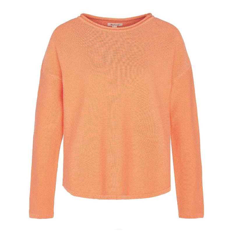 Barbour Marine Ladies Knitted Jumper - Apricot Crush Terry Terry Cloth Terry Knit