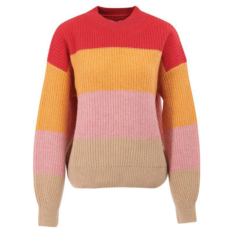 Barbour Ula Ladies Knit Jumper - Multi Spandex Blend Rayon Blend Denim Blend
