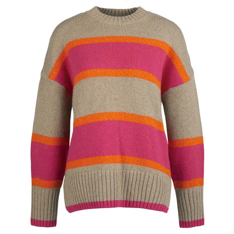 Barbour Samphire Ladies Knit Jumper - Multi Cable Knit Ribbed Knit Lace Knit