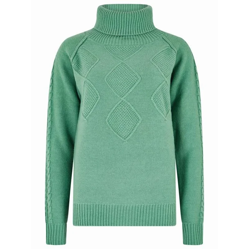 Dubarry Belleek Ladies Roll Neck Jumper - Crab Apple Toggled Drawstring Belted