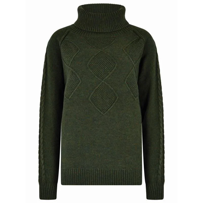 Dubarry Belleek Ladies Roll Neck Jumper - Olive Bright Pastel Dark