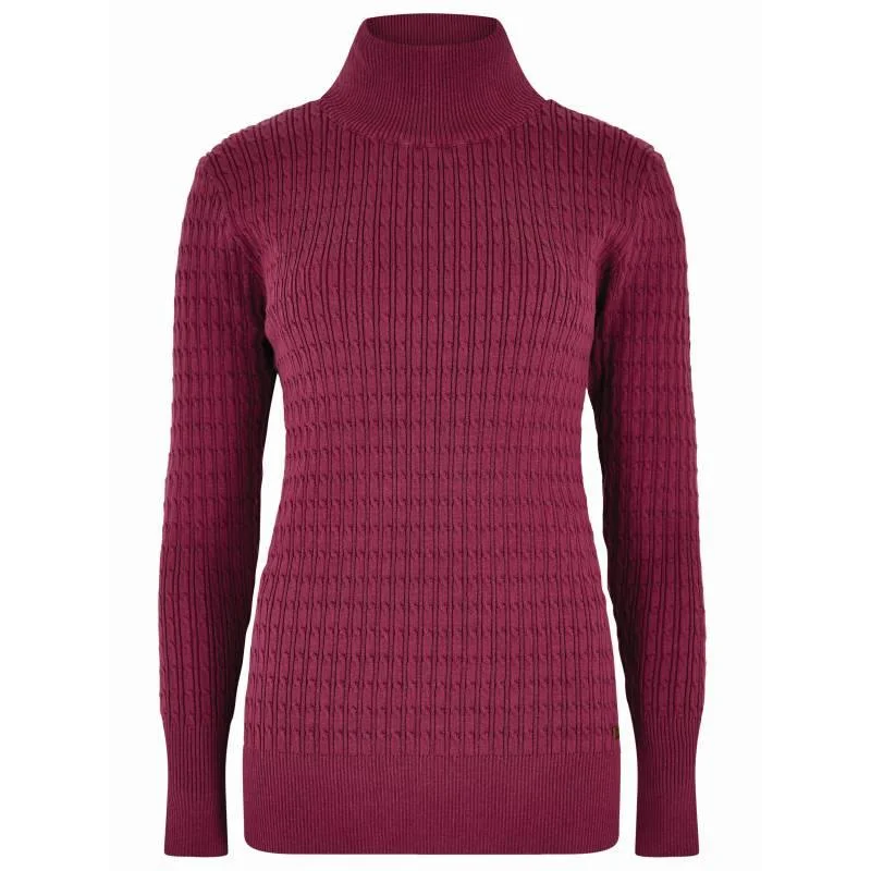 Dubarry Hacketstown Ladies Roll Neck Jumper - Currant Long Sweater Short Sweater Cropped Sweater