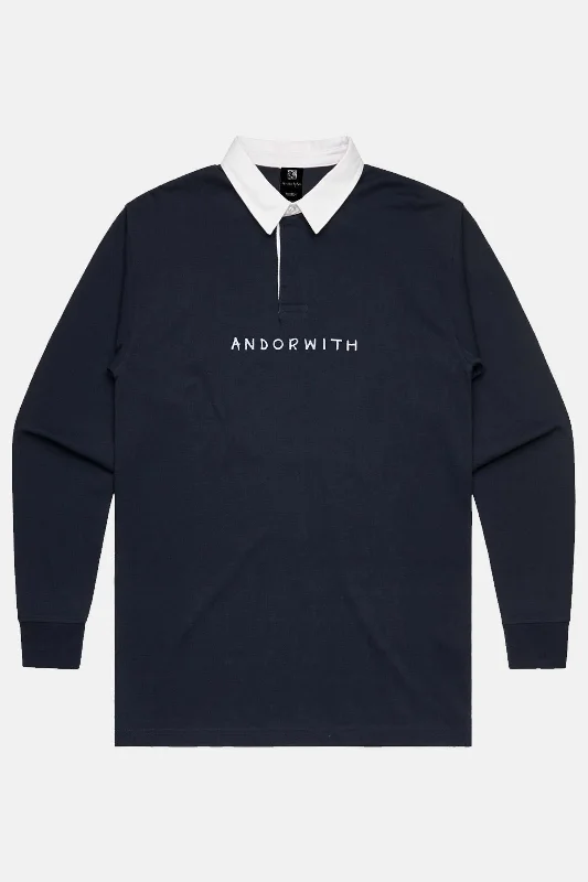Family Rugby Jumper- Navy Cable Knit Ribbed Knit Lace Knit