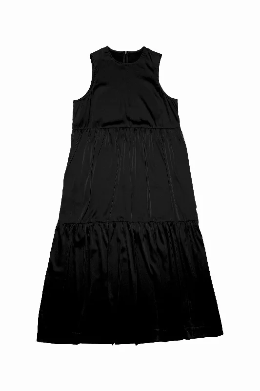Martha shiny black jumper by Zaikamoya High Neck Crew Neck V-Neck
