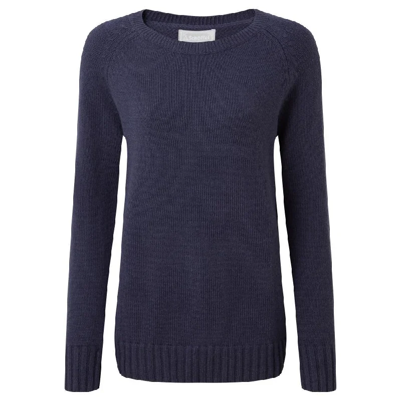 Schoffel Cornwall Cotton Crew Ladies Jumper - Washed Navy Mesh Fabric Canvas Fabric Denim Fabric Schoffel Cornwall Cotton Crew Ladies Jumper - Washed Navy Mesh Fabric Canvas Fabric Denim Fabric