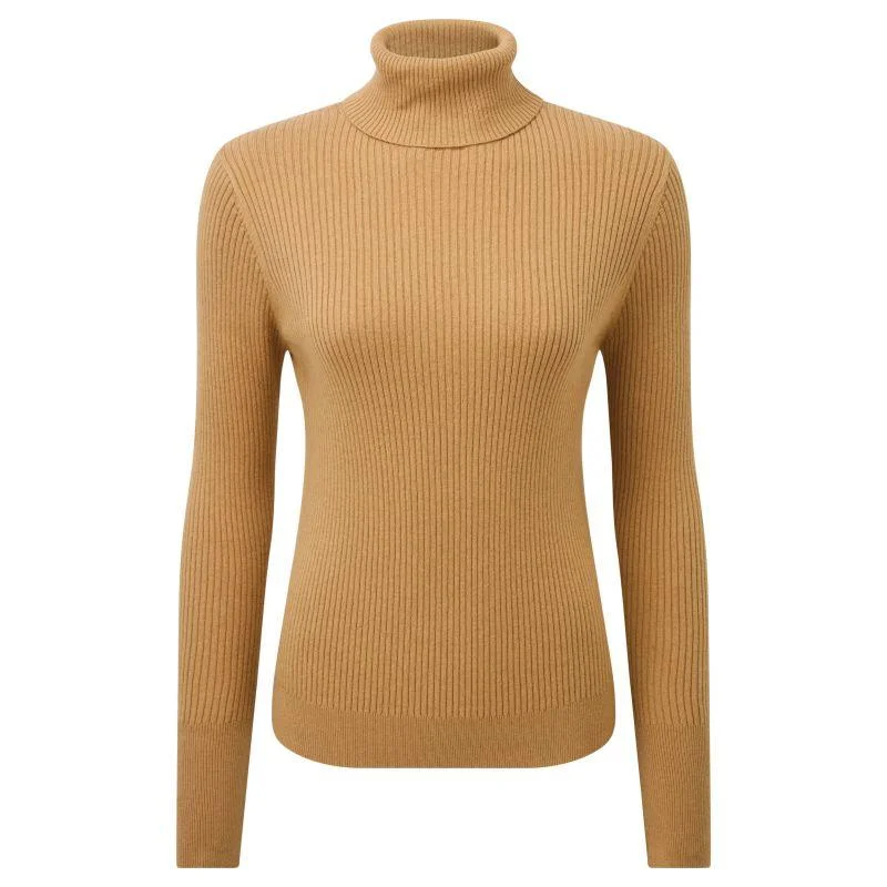 Schoffel Etive Ladies Roll Neck Jumper - Camel Bright Pastel Dark