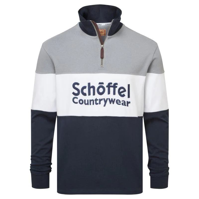 Schoffel Exeter Heritage 1/4 Zip Jumper - Grey Front Pockets Side Pockets Patch Pockets Schoffel Exeter Heritage 1/4 Zip Jumper - Grey Front Pockets Side Pockets Patch Pockets