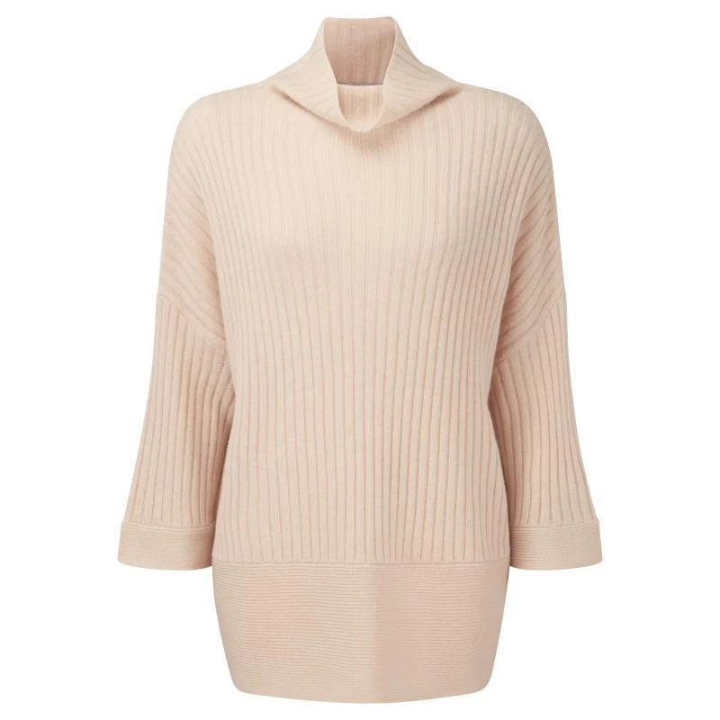 Schoffel Ladies Merino Loose Fit Jumper - Vanilla Glossy Satin Silk