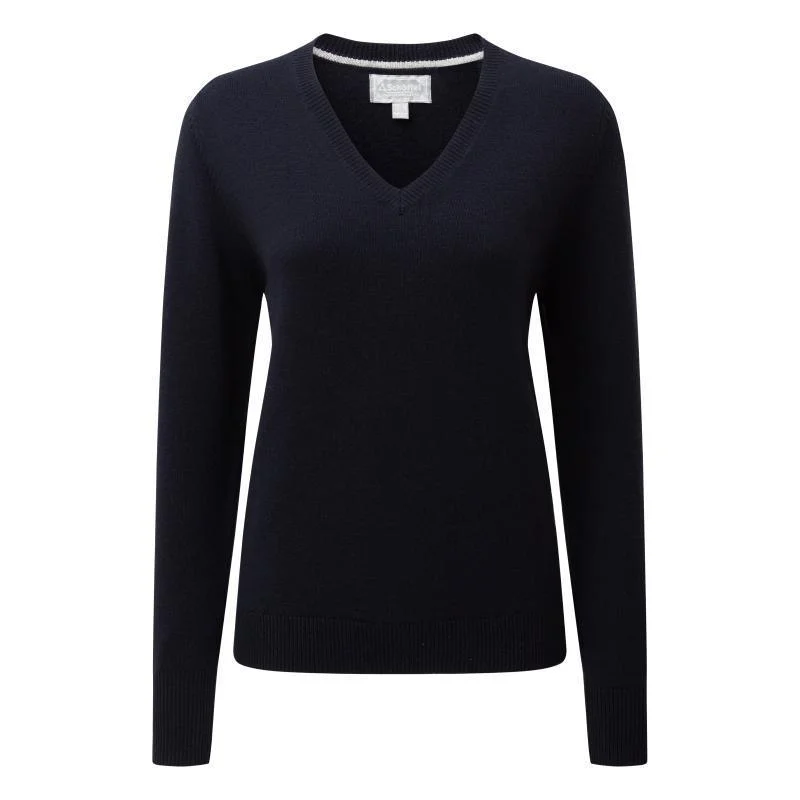 Schoffel Ladies Merino V Neck Jumper - Navy Nylon Fabric Polyester Fabric Spandex Fabric Schoffel Ladies Merino V Neck Jumper - Navy Nylon Fabric Polyester Fabric Spandex Fabric