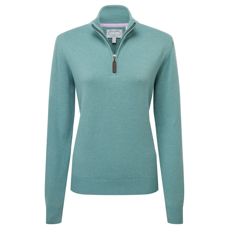 Schoffel Pateley Ladies Jumper - Arctic Blue Chenille Blend Fleece Blend Nylon Blend