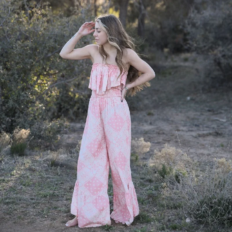 Womens Scully Bandana Print Jumper Dusty Pink Oversized Loose Flowy