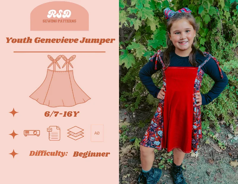 Youth Genevieve Jumper PDF Collared Crew Neck Turtle Neck