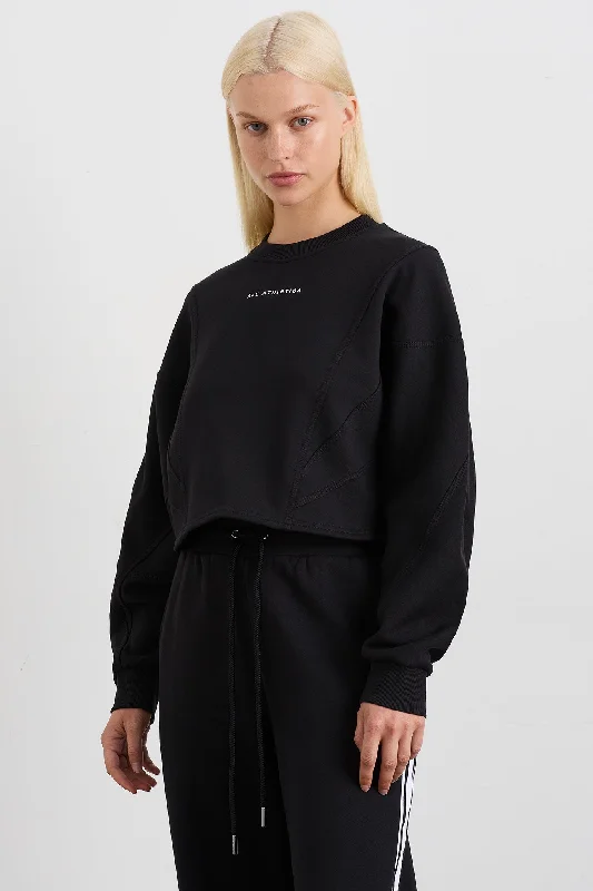 Batwing Crop Crew Jumper 413 Wool Fabric Cashmere Fabric Tweed Fabric