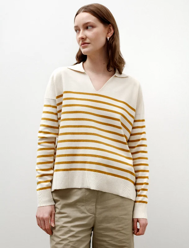 Open Neck Jumper Ecru/Cider Turtle Neck Boat Neck Asymmetrical Neck