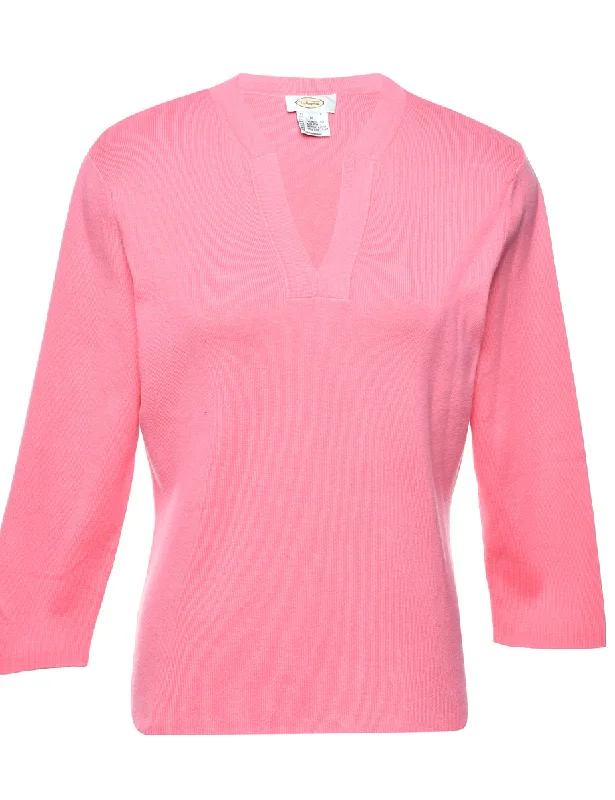 Talbots Pale Pink Jumper - M Sweater Knitwear Pullover
