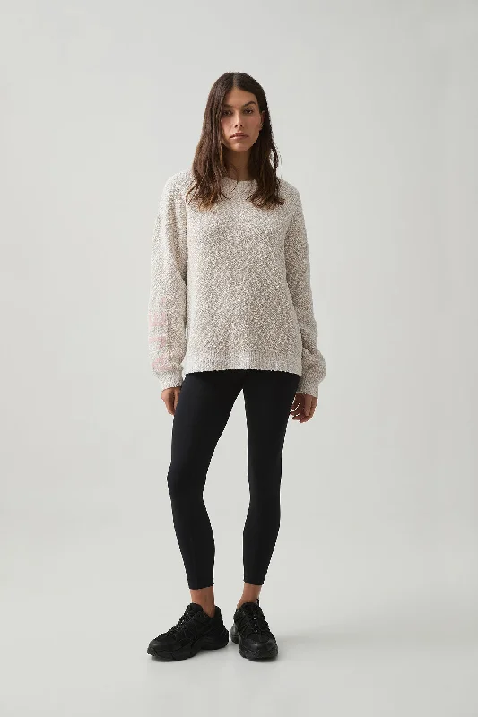 Textured Knit Crew Jumper 417 Real Fur Shearling Chenille