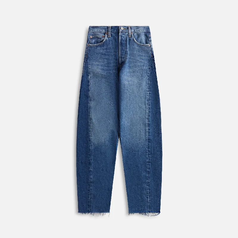 Agolde Luna Pieced Jean - Split Casual Bootcut Ripped Jeans
