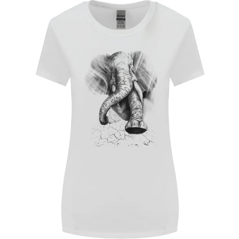 An Abstract Elephant Environment Womens Wider Cut T-Shirt Collared Crew Neck Turtle Neck An Abstract Elephant Environment Womens Wider Cut T-Shirt Collared Crew Neck Turtle Neck