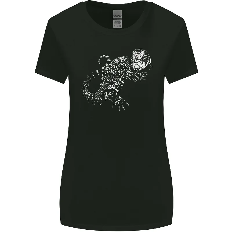 An Argentine Tegu Lizard Womens Wider Cut T-Shirt Graphic T-Shirt Round Neck Polyester An Argentine Tegu Lizard Womens Wider Cut T-Shirt Graphic T-Shirt Round Neck Polyester