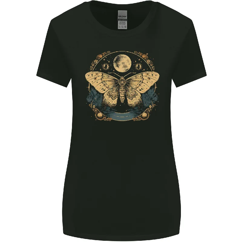 An Astral Butterfly Womens Wider Cut T-Shirt Mesh Fabric Canvas Fabric Denim Fabric