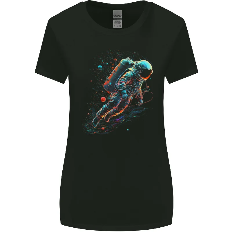 An Astronaut in Outer Space Man Womens Wider Cut T-Shirt Houndstooth Herringbone Solid An Astronaut in Outer Space Man Womens Wider Cut T-Shirt Houndstooth Herringbone Solid