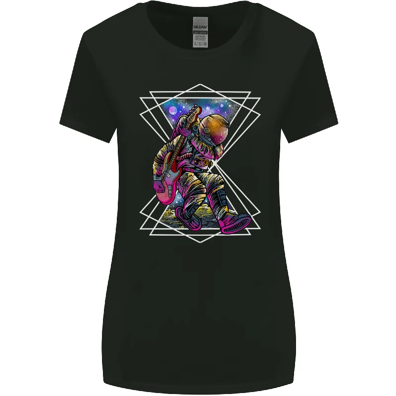 An Astronaut Playing a Guitar Guitarist Womens Wider Cut T-Shirt Layered Multi-layer Single Layer An Astronaut Playing a Guitar Guitarist Womens Wider Cut T-Shirt Layered Multi-layer Single Layer