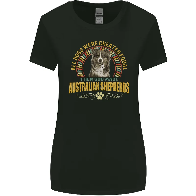 An Australian Shepherd Dog Womens Wider Cut T-Shirt Mesh Fabric Canvas Fabric Denim Fabric An Australian Shepherd Dog Womens Wider Cut T-Shirt Mesh Fabric Canvas Fabric Denim Fabric