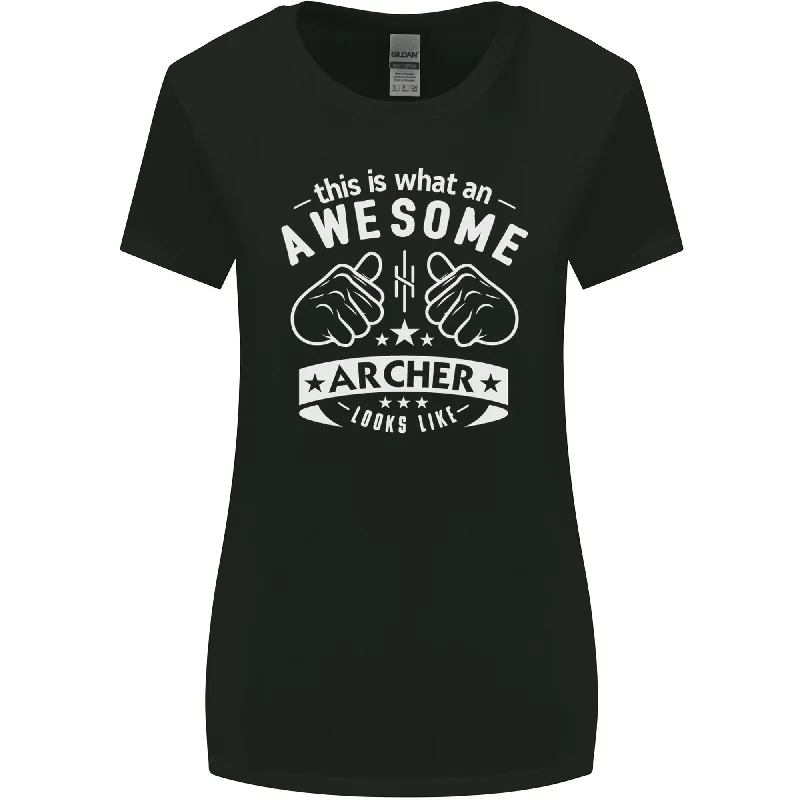 An Awesome Archer Looks Like Archery Womens Wider Cut T-Shirt Welt Pockets Slit Pockets An Awesome Archer Looks Like Archery Womens Wider Cut T-Shirt Welt Pockets Slit Pockets