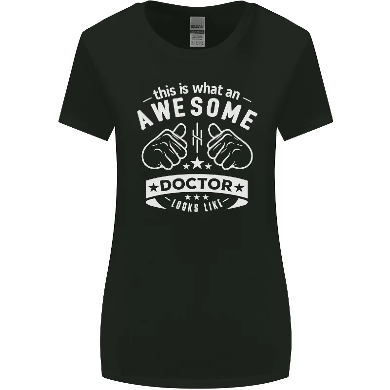 An Awesome Doctor Looks Like GP Funny Womens Wider Cut T-Shirt Zippered Buttoned Snapped An Awesome Doctor Looks Like GP Funny Womens Wider Cut T-Shirt Zippered Buttoned Snapped