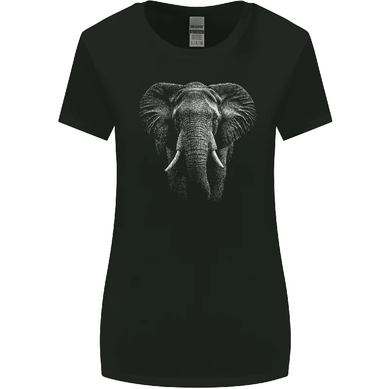 An Awesome Elephant Womens Wider Cut T-Shirt Chenille Blend Fleece Blend Nylon Blend An Awesome Elephant Womens Wider Cut T-Shirt Chenille Blend Fleece Blend Nylon Blend