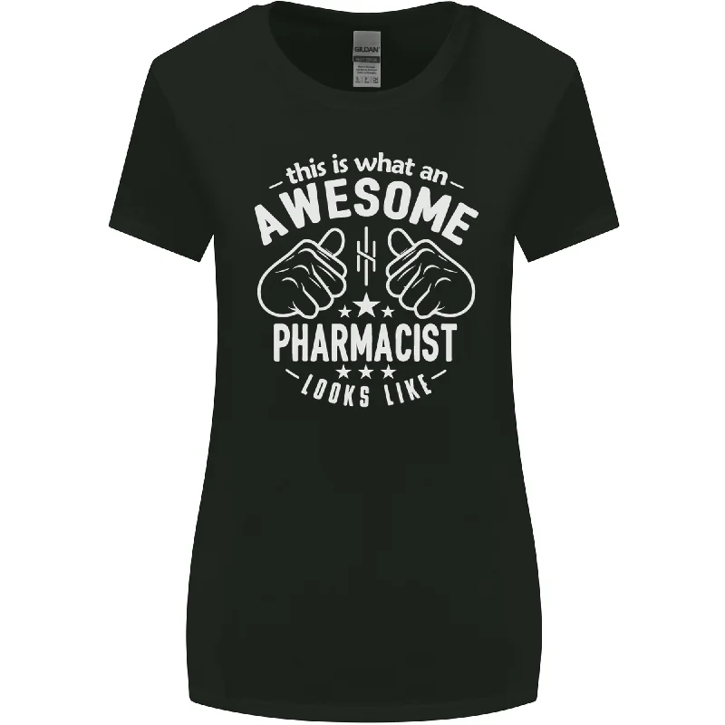 An Awesome Pharmacist Looks Like Womens Wider Cut T-Shirt Silk Blend Satin Velvet