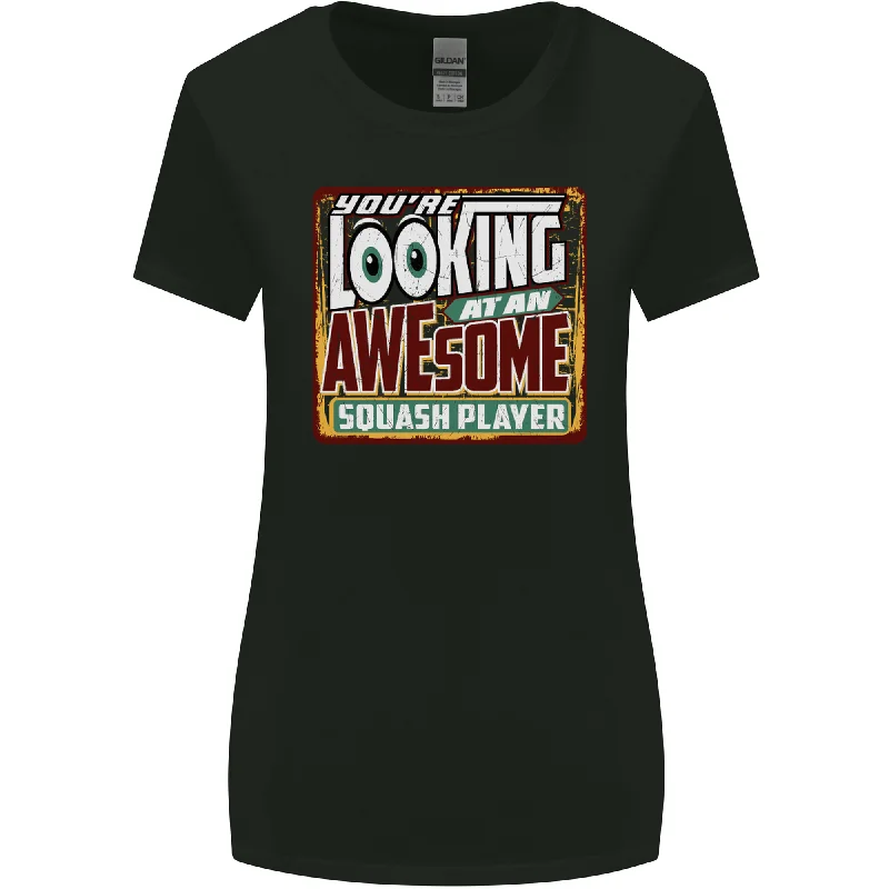 An Awesome Squash Player Womens Wider Cut T-Shirt Terry Blend Velvet Blend Canvas Blend