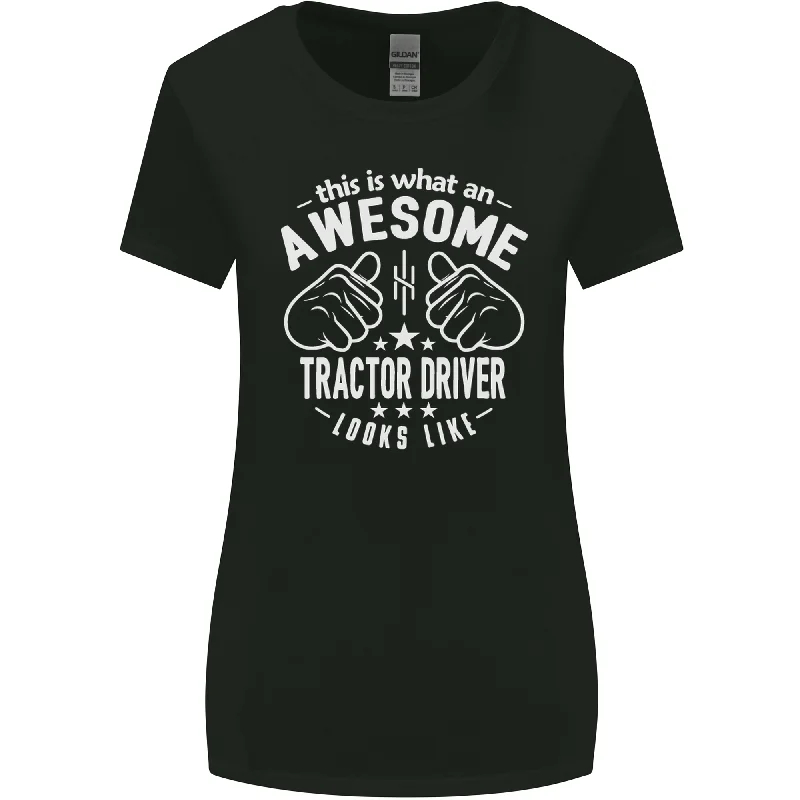 An Awesome Tractor Driver Looks Like Womens Wider Cut T-Shirt Terry Blend Velvet Blend Canvas Blend An Awesome Tractor Driver Looks Like Womens Wider Cut T-Shirt Terry Blend Velvet Blend Canvas Blend