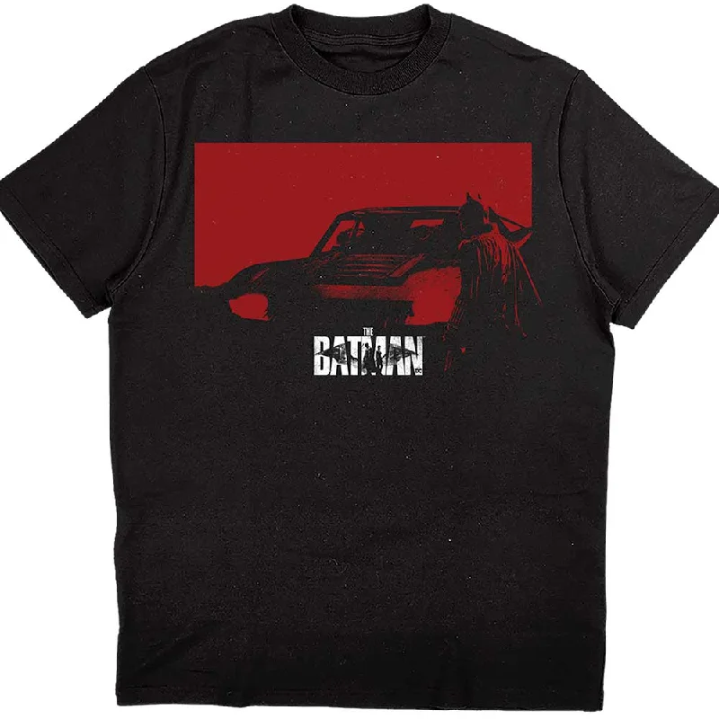 DC Comics | Official Band T-Shirt | The Batman Red Car Mesh Blend Leather Blend Suede Blend DC Comics | Official Band T-Shirt | The Batman Red Car Mesh Blend Leather Blend Suede Blend