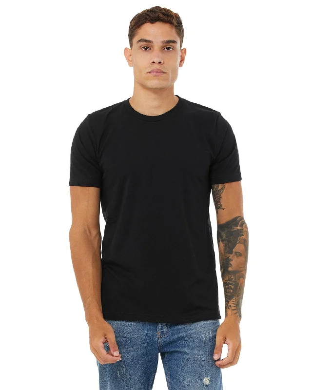 Bella+Canvas Mens Poly-Cotton Short Sleeve T-Shirt | Black Terry Blend Velvet Blend Canvas Blend Bella+Canvas Mens Poly-Cotton Short Sleeve T-Shirt | Black Terry Blend Velvet Blend Canvas Blend