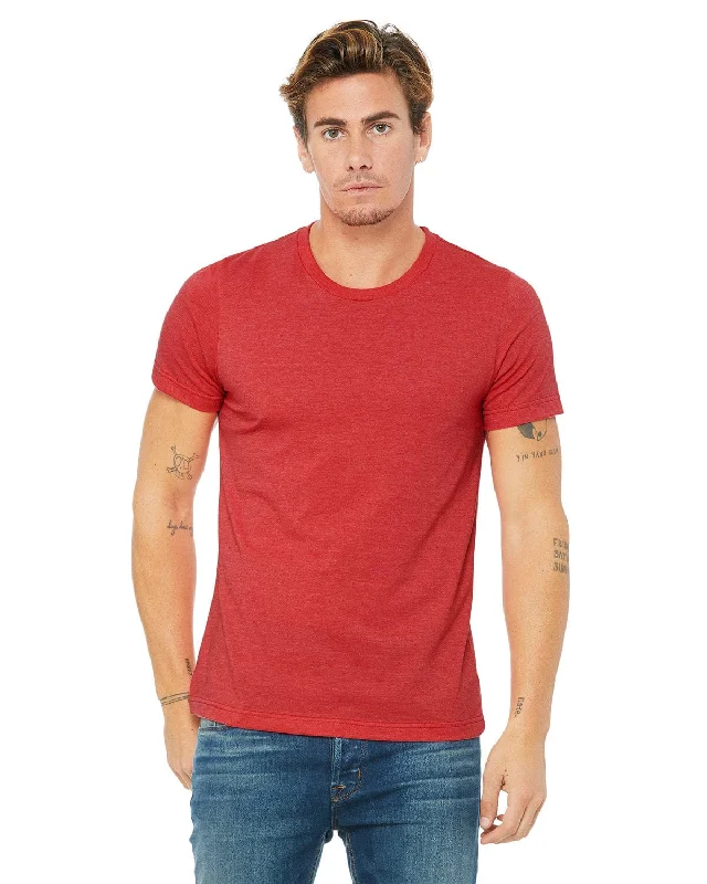 Bella+Canvas Unisex Heather CVC T-Shirt | Heather Red Notch Collar Peter Pan Collar Cowl Neck Bella+Canvas Unisex Heather CVC T-Shirt | Heather Red Notch Collar Peter Pan Collar Cowl Neck