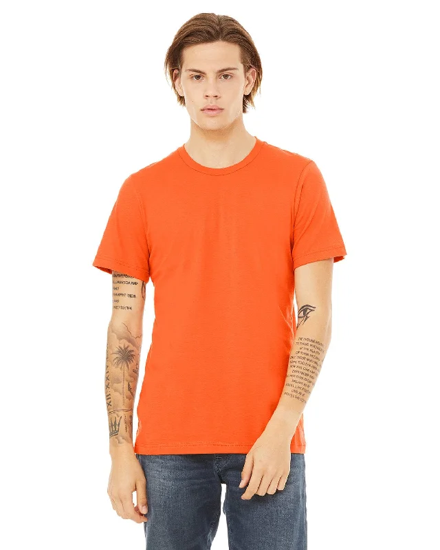 Bella+Canvas Unisex T-Shirt | Orange Welt Pockets Slit Pockets Flap Pockets