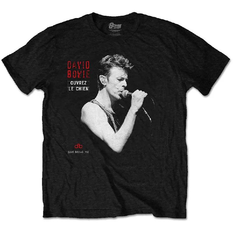 David Bowie | Official Band T-Shirt | Dallas '95 (Back Print) Collared Crew Neck Turtle Neck David Bowie | Official Band T-Shirt | Dallas '95 (Back Print) Collared Crew Neck Turtle Neck