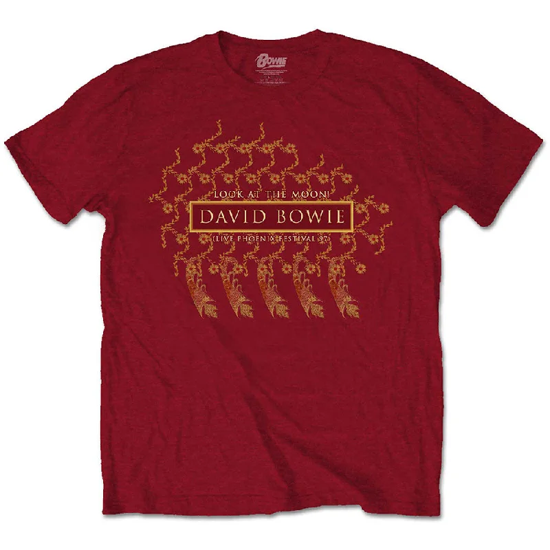David Bowie | Official Band T-Shirt | Pheonix Festival (Back Print) Lace Blend Ribbed Blend Corduroy Blend David Bowie | Official Band T-Shirt | Pheonix Festival (Back Print) Lace Blend Ribbed Blend Corduroy Blend